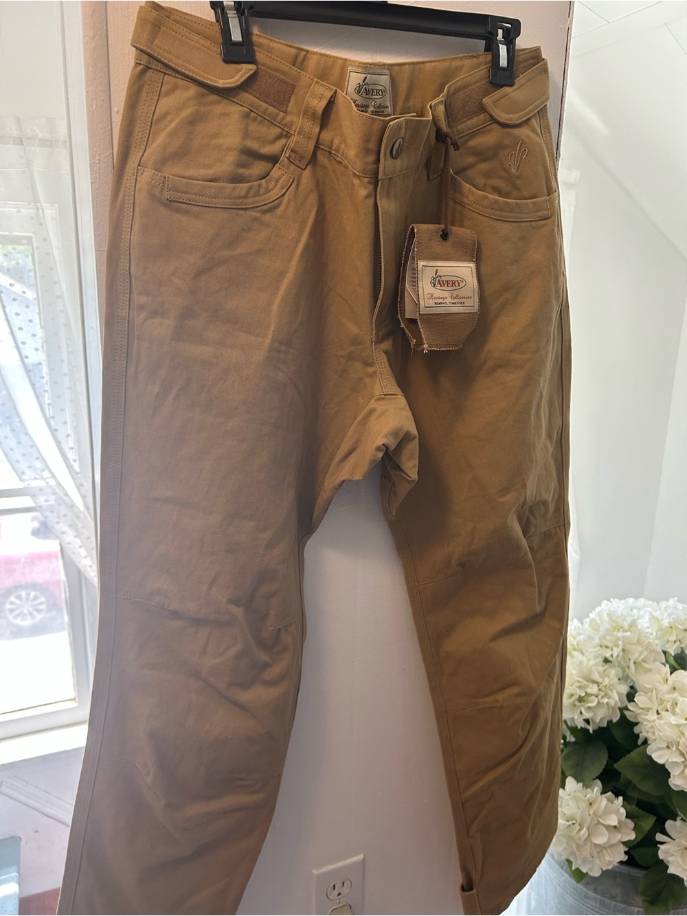 NWT AVERY HERITAGE Work Pants in Khaki Brown, Adjustable Ankles and Waist, TOUGH - Picture 8 of 16